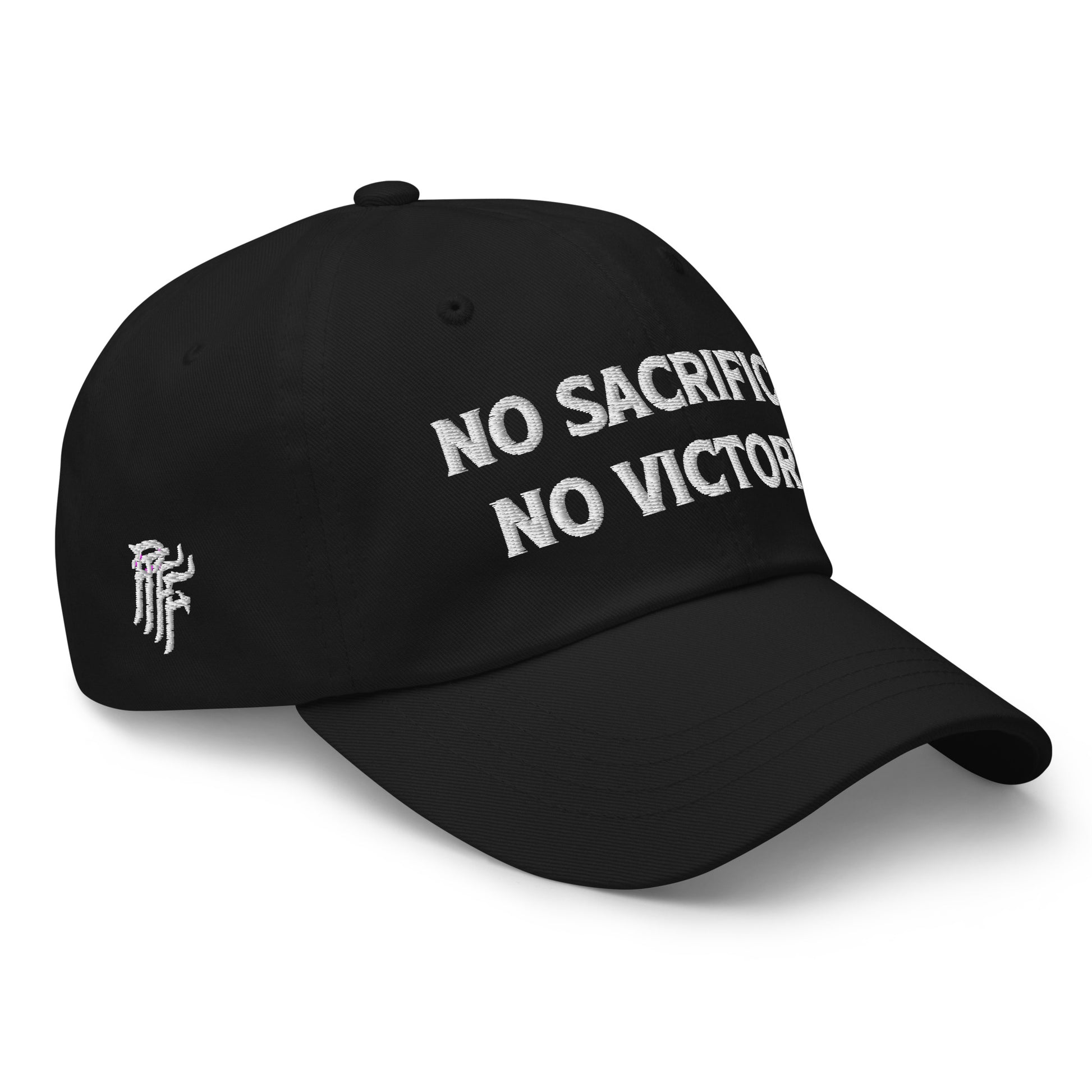 Black No Sacrifice No Victory Embroidered Hat