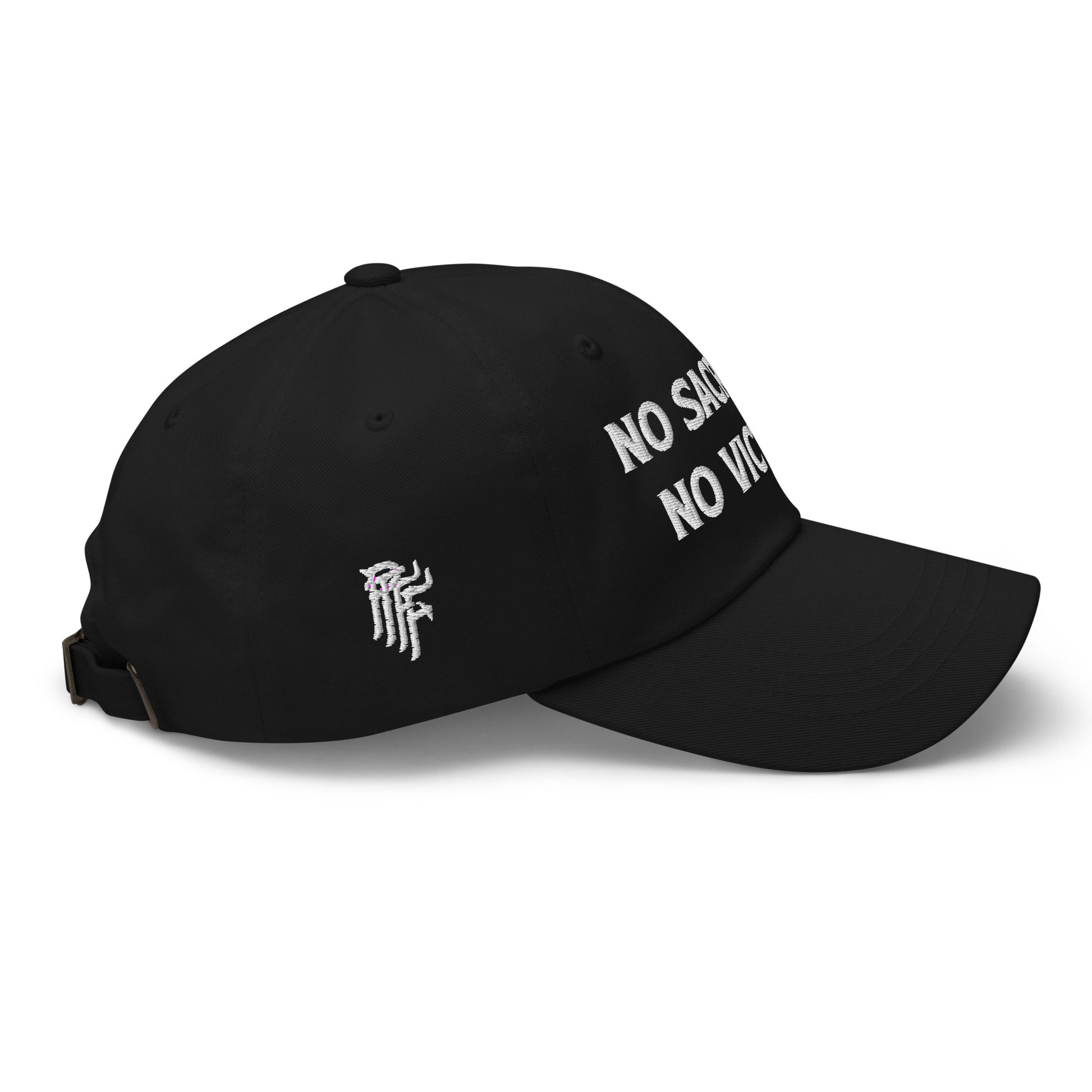 Black No Sacrifice No Victory Embroidered Hat